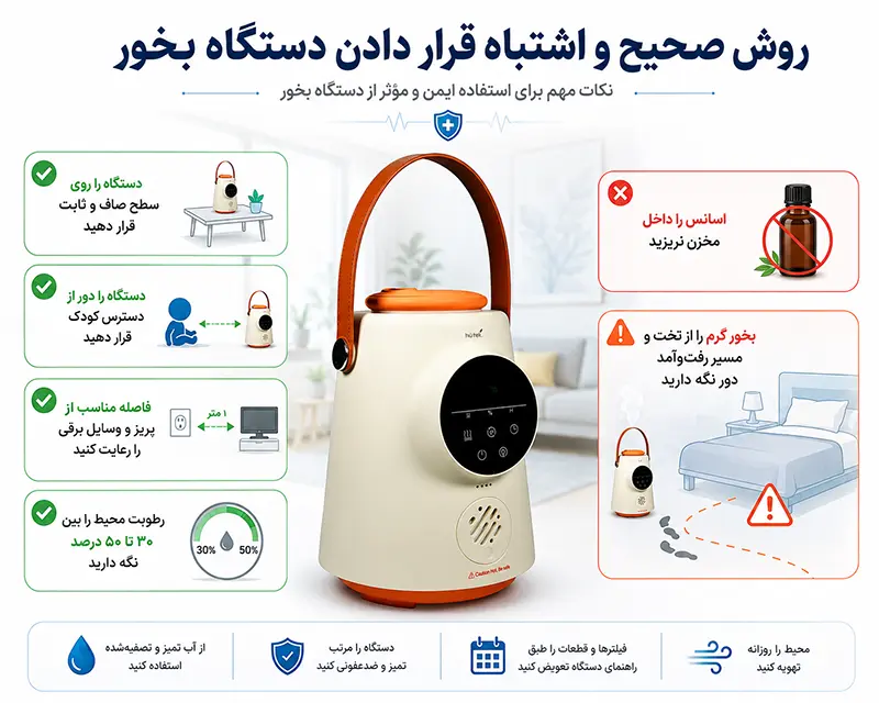 خطرات دستگاه بخور سرد و گرم و روش استفاده ایمن