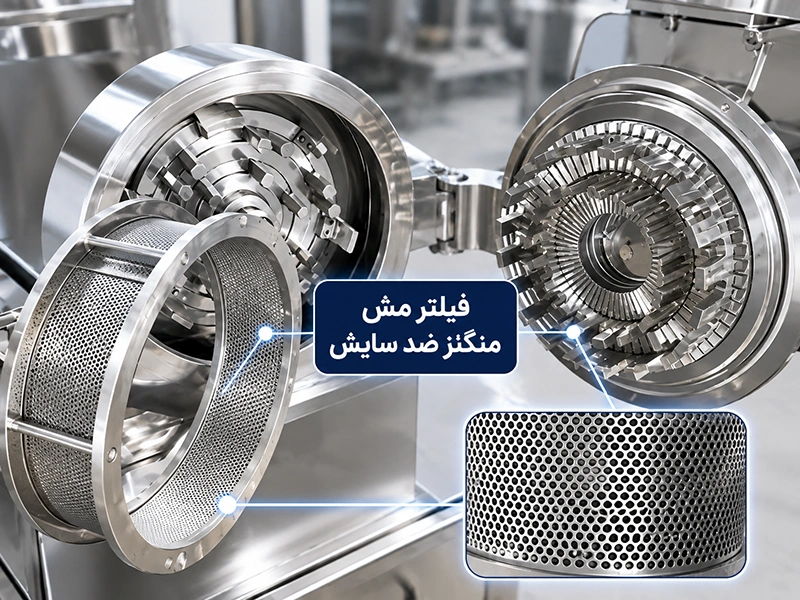 توری منگنز ۰.۲ و ۰.۴ میلیمتر آسیاب ادویه