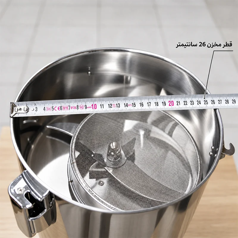 قطر مخزن آسیاب عطاری BEST3000A بست 3000 گرمی گهواره ای: 26 سانتی متر